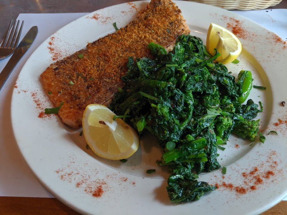 Grilled Salmon Oreganata